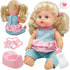 SMILESSKIDDO Baby Doll, 12 inch Interactive Talking Doll with Hair, Bottle, Soft