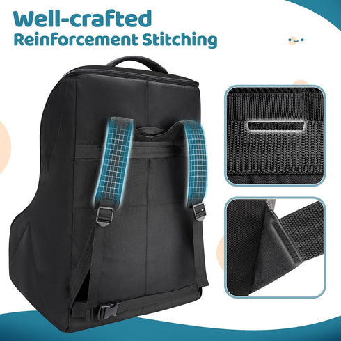 YOREPEK Car Seat Travel Bag for Airplane, Heavy Duty Car Seat Bags for Air Travel, Large Car Seat Carrier for Airport