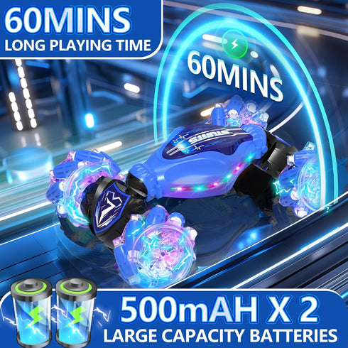 TinyFunz 360 4WD 2.4Ghz Gesture Sensing Remote Control Car Toys - Drift RC Stunt Car for Kids | Rotating Transform RC
