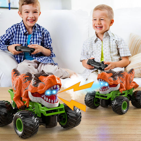 2.4Ghz 3 4 5 6 7 8 Bennol Remote Control Dinosaur Car for Boys Kids, RC Dinosaur Truck Toys for Toddlers, Electric