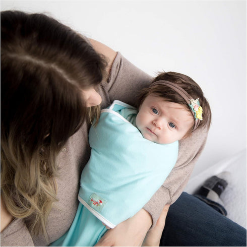 3 2 Newborn Bamboo Rayon Swaddle Wraps | Baby Receiving Blankets pk: Wrap & Muslin Square Blankets - Light Blue & Grey