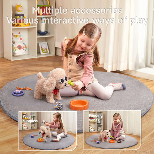 3-6 TUMAMA Remote Control Electronic Plush Puppy Dog Toy, Fun Interactive Toys,Walks,Barks,Shake Tail,Dress Up