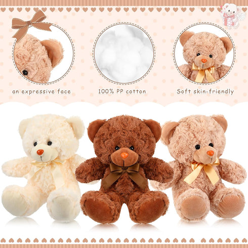 9 Packs 8 Inch Civaner Bear Stuffed Animals Bulk Plush Bears Doll Toys for Baby Shower Graduation Birthday Wedding
