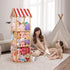 Edudif Stuffed Animal Storage, Space Saving Vertical Stuffed Animal Holder Wood, Easy Assembly Cottage-Style Plush Toys