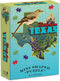 Galison Wendy Gold Texas Shaped Mini Puzzle - 100 Pieces Die-Cut Jigsaw Featuring Art by Wendy Gold