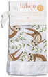 lulujo Baby Security Lovie Blankets, Unisex Softest Breathable Cotton Muslin Security Blanket, 16in by 16in, Sloth