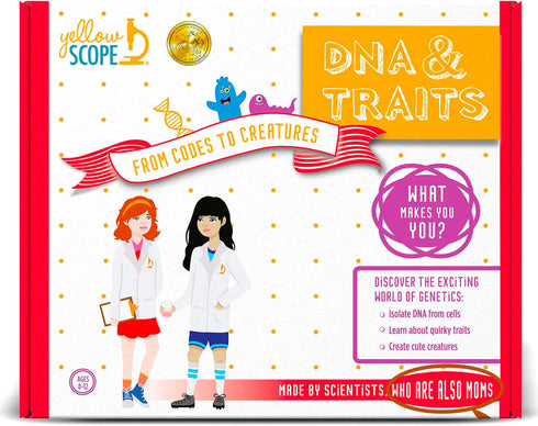 Yellow Scope Science Kit for Kids | DNA & Traits from Codes to Creatures Kit for Ages 8-12 | STEM Learning Toys