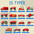 15 Pack Set, 3-12+ OTONOPI Fire Truck Toys Fire Engine Emergency Vehicles, Die Cast Mini Rescue Emergency Car Toy