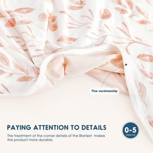 34 44 GRSSDER Super Soft Jersey Knit Swaddle Blanket for Baby Girls, Double Layer Reversible Receiving Blanket x Extra
