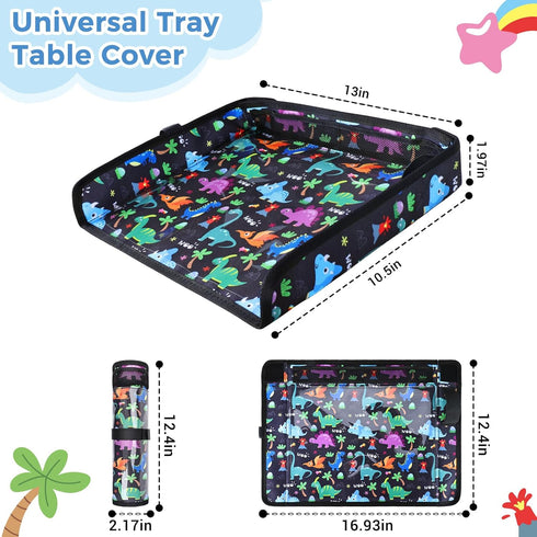 COOLBEBE 1-3, Airplane Tray Table Cover, Foldable Travel Tray Cover for Toddlers Universal Fit for Airplane, Car Seat