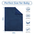30 40) Pro Goleem Baby Soft Minky Dot Blanket with Silky Satin Backing Baby Gifts for Boys and Girls (Navy Blue, x