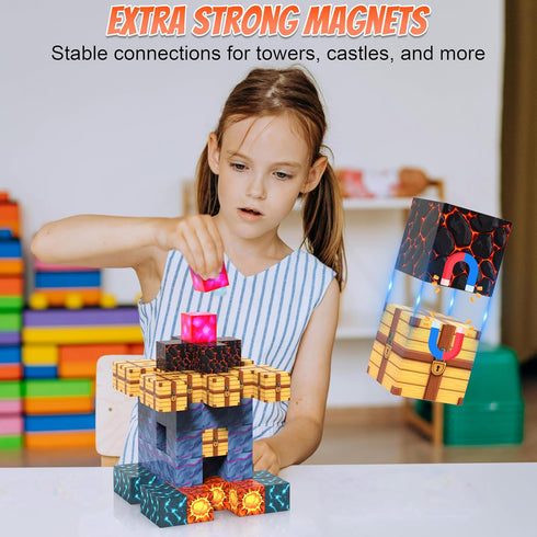 87 3D 3+, Desire Deluxe Magnetic Building Blocks PCS STEM Construction Cubes, Montessori Magnetic Blocks for Kids Ages