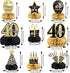 9 Pieces 40th Birthday Decoration - Cheers to 40 Years Honeycomb Centerpieces for Tables, Party Decor Supplies