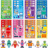 DaiUni 24 Sheets Robot Make a Face Sticker Sheets for Kids Todders Activities,