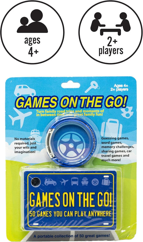 Games on the Go by Continuum Games - Portable Family Games for 2+ Players, Blue