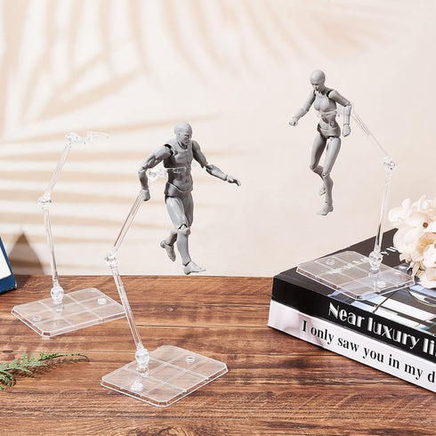 FINGERINSPIRE 8 Pcs Action Figure Stand, Assembly Display Holder Base for 6 inch Action Figures or Effects