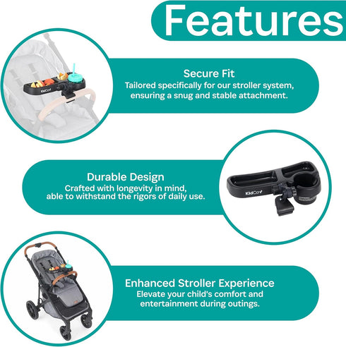 KidCo Uno+ Snack Tray, Compatible with Uno+ Stroller Travel System