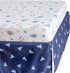 Set 3 Set Blue Dinosaur Crib Bedding for Baby Boy, Pieces Nursery Including Quilt/Fitted Sheet/Crib Skirt