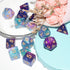DND Dice 2 X 7 Sets, 14 Pieces Glitter Sparkle Cosmic Mixed Polyhedral Dice for RPG MTG Table Games