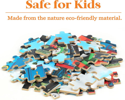 Puzzles for Kids Ages 4-8 60 Pieces Jigsaw Puzzles for Boys and Girls Educational Learning Puzzles in Metal Box