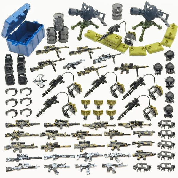 Sendhjurf WW2 Weapons Pack Military Toy Set Swat Team Army Set for Kits,Camouflage
