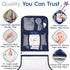 Nasteri Baby Gear Extra Large Portable Baby Changing Pad with Memory Foam Pillow & Insulated Bottle Bag - Waterproof
