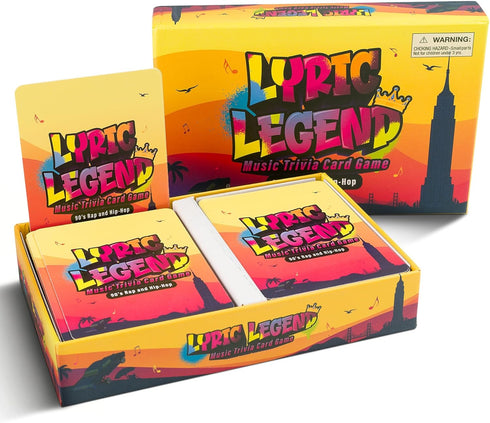 Lyric Legend - 90's Hip-Hop and Rap Trivia Game for Adults and Family - The Song Lyric Card Game