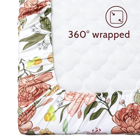 52 28 inch Crib Sheets HNHUAMING Neutral Baby Crib Fitted Sheets, Ultra Soft & Breathable X Crib Sheet Snug Fits
