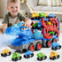 10 1 3-5 4-8, 9 3 4 5 6 7 8 in Dinosaur Truck Toys for Kids Toddlers Boys Dino Carrier Truck with Foldable Track
