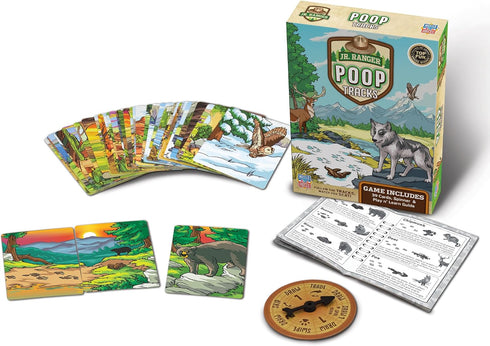 Masterpieces Jr Ranger Poop Tracks Card Game - Ages 6+, 2-6 Players, Medium