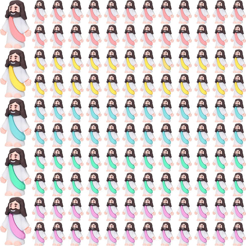 Barydat 200 Pack Mini Jesus Figurines | Tiny Jesus Toys for Thanksgiving, Sunday School, and Baptism Gifts