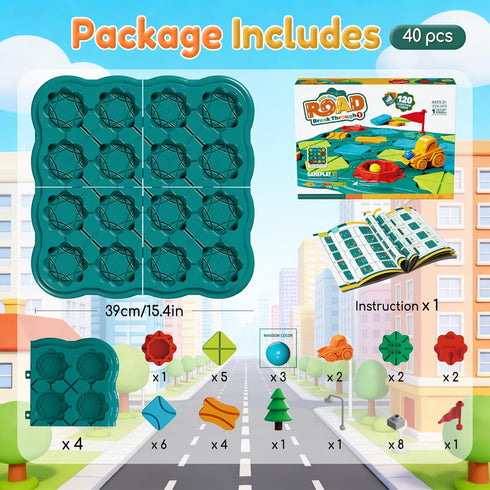 3 4 5 6 7 8 STEM Board Games Kids Toys, Maze Brain Teaser Puzzles Learning Games, Logic Road Track Building Blocks