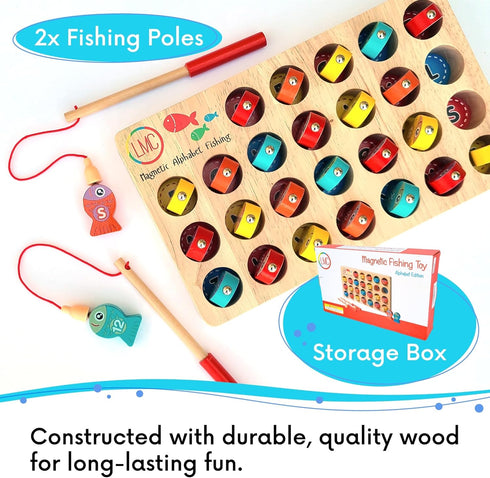 2 3+, 1) Magnetic Alphabet Fishing Toy - Letters, Numbers, & Fishing Poles - Alphabet & Math Learning Toys - Magnetic