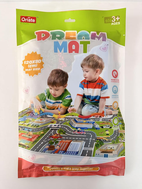 Oriate Kids Toy Dream Mat - Multi Color Monster Truck Activity Playmat, Ideal Educational Floor Mats for Children