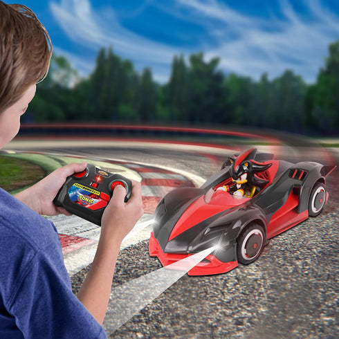 NKOK Team Sonic Racing 2.4GHz Radio Control Toy Car, Shadow The Hedgehog 602, Red, Turbo Boost Feature