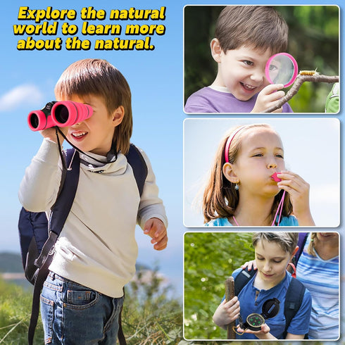 ESSENSON Kids Explorer Kit, Adventure Kit with Binoculars for Outdoor Fun for Kids Ages 4-8