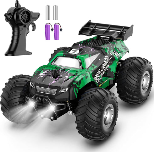 Remote Control Car, All-Terrain Remote Control Truck for Boys 8-12, Headlight, Dual