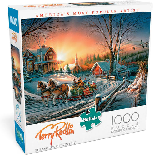 Buffalo Games - Terry Redlin The Pleasures of Winter - 1000 Piece Jigsaw Puzzle, 168 months to 1200 months