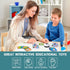 3.0 5 Funtactics Wooden Matching Game Puzzle Games, Pattern Block Match Puzzles Building Cubes with Bell for Kids