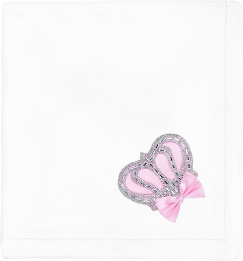 Charming Pink Jewels Crown Swaddle Blanket for Newborns