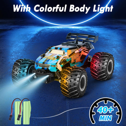 2.4Ghz 20 2 Remote Control Car, Remote Control Truck, All Terrain Off-Road Monster Truck, KM/H Rc Cars with LED