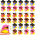 Sosation 36 Set Cowboy Rubber Duck Mini Yellow Duckies Bath Toy Tiny