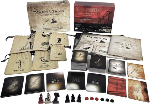 Mantis Falls Board Game - Hidden Traitor Strategy Card Game for 2-3 Players - Ages 14+