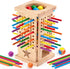 WhimsiPlay Montessori Wooden Board Games, 42 Colorful Sticks Math Learning Toys for 3