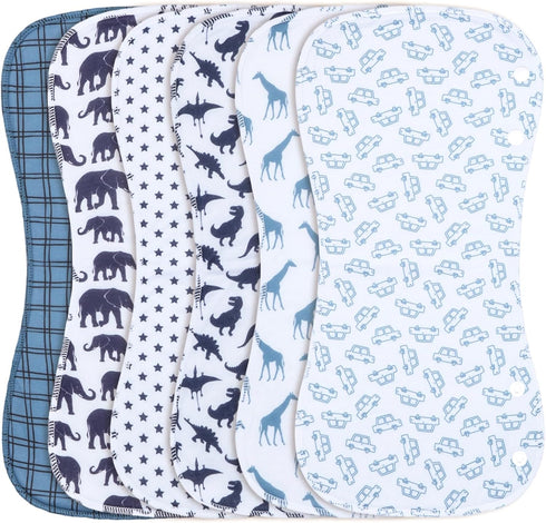 2-in-1 3 Set Newborn,12-Pack Baby Burp Cloths &Baby B.ibs Design Layers Thicken Cotton Absorbent and Soft Spit Up