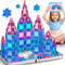 Mini Magnetic Tiles Travel Set 40PCS with Iron Box Princess Castle Pretend