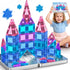 Mini Magnetic Tiles Travel Set 40PCS with Iron Box Princess Castle Pretend