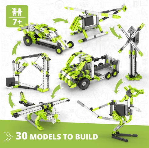 Engino Inventor STEM Toys, 30 Motorized Models, Educational Projects for Kids 7+, Gifts for Boys & Girls