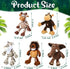 6 Set Zhanmai Pieces Safari Stuffed Animals Plush Jungle Toys for Boys Girls, Lion Elephant Zebra Giraffe Tiger Monkey