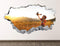 West Mountain Wooden Airplane Wall Decal Art Decor 3D Smashed Child Playing with a